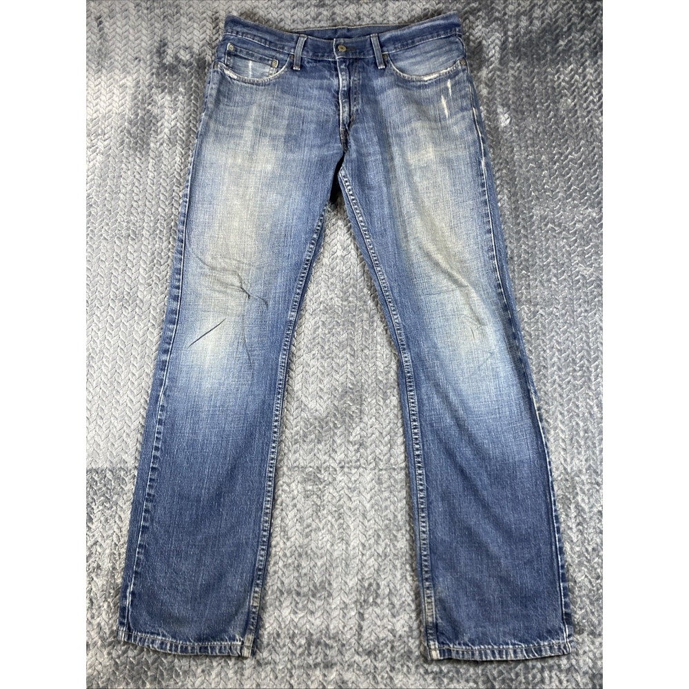 Levis‎ 514 Jeans Mens 34x34 Blue Medium Wash Straight Leg Denim Pants